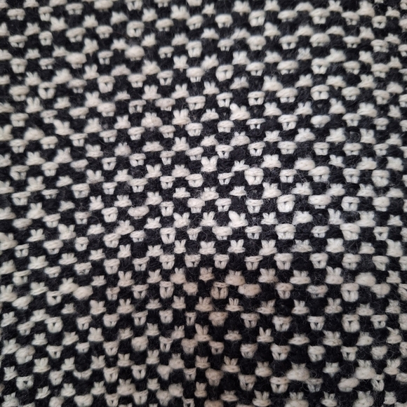 Talbots Petites Womens Zip Up Wool Blend Black/White Sweater Jacket Size M - Picture 6 of 7